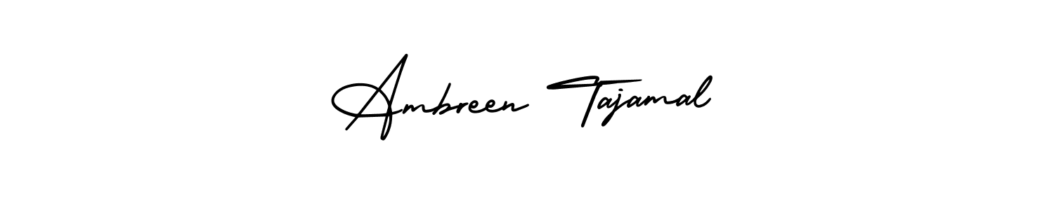 Design your own signature with our free online signature maker. With this signature software, you can create a handwritten (AmerikaSignatureDemo-Regular) signature for name Ambreen Tajamal. Ambreen Tajamal signature style 3 images and pictures png