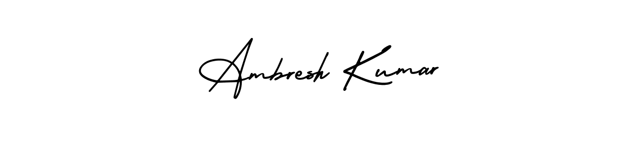 Similarly AmerikaSignatureDemo-Regular is the best handwritten signature design. Signature creator online .You can use it as an online autograph creator for name Ambresh Kumar. Ambresh Kumar signature style 3 images and pictures png