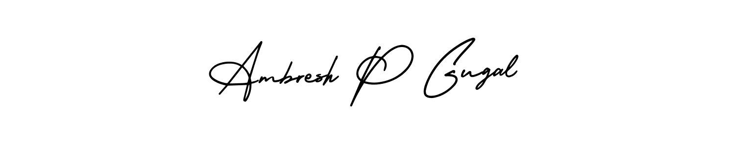 Make a beautiful signature design for name Ambresh P Gugal. Use this online signature maker to create a handwritten signature for free. Ambresh P Gugal signature style 3 images and pictures png