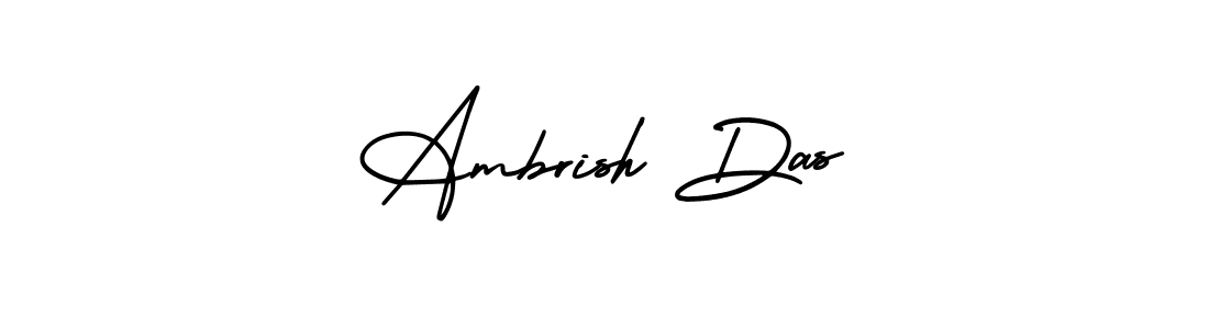 Make a beautiful signature design for name Ambrish Das. With this signature (AmerikaSignatureDemo-Regular) style, you can create a handwritten signature for free. Ambrish Das signature style 3 images and pictures png
