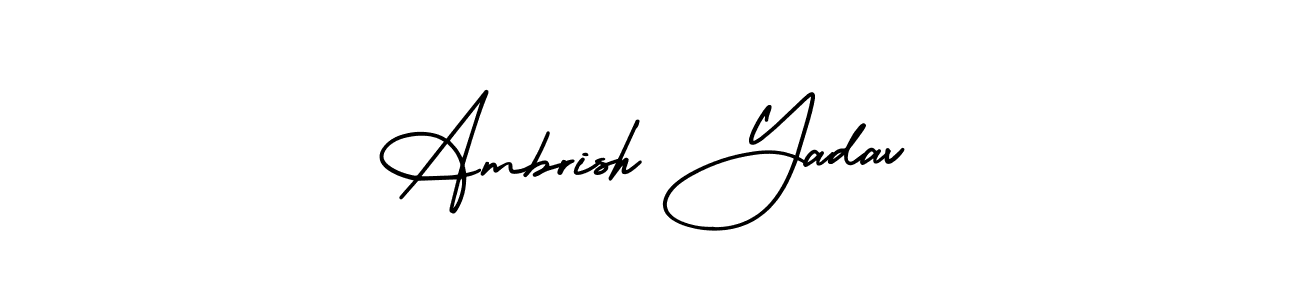 See photos of Ambrish Yadav official signature by Spectra . Check more albums & portfolios. Read reviews & check more about AmerikaSignatureDemo-Regular font. Ambrish Yadav signature style 3 images and pictures png