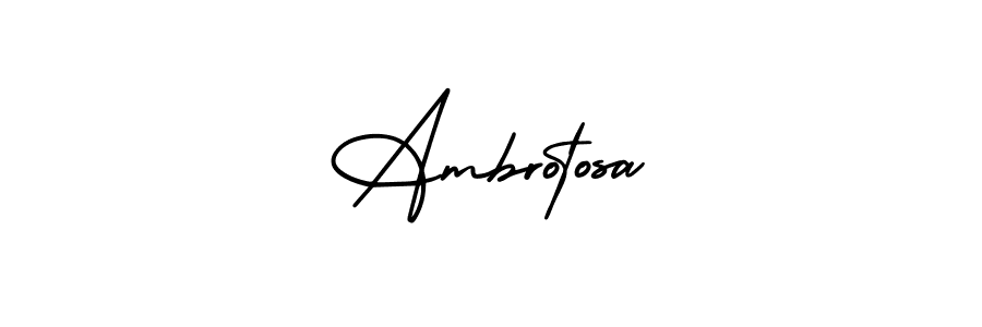 You can use this online signature creator to create a handwritten signature for the name Ambrotosa. This is the best online autograph maker. Ambrotosa signature style 3 images and pictures png