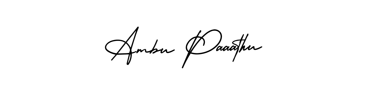 This is the best signature style for the Ambu Paaathu name. Also you like these signature font (AmerikaSignatureDemo-Regular). Mix name signature. Ambu Paaathu signature style 3 images and pictures png