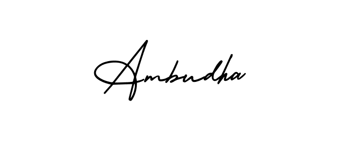 Also You can easily find your signature by using the search form. We will create Ambudha name handwritten signature images for you free of cost using AmerikaSignatureDemo-Regular sign style. Ambudha signature style 3 images and pictures png