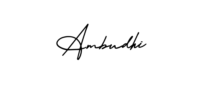 if you are searching for the best signature style for your name Ambudhi. so please give up your signature search. here we have designed multiple signature styles  using AmerikaSignatureDemo-Regular. Ambudhi signature style 3 images and pictures png