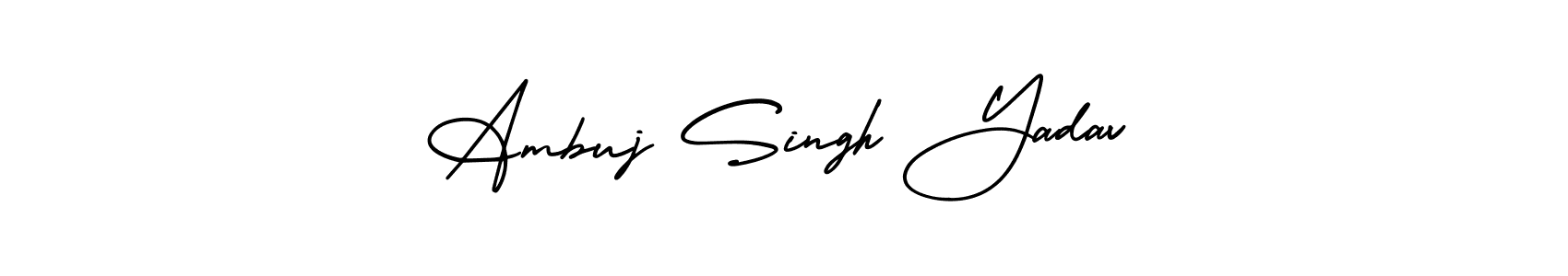 Make a short Ambuj Singh Yadav signature style. Manage your documents anywhere anytime using AmerikaSignatureDemo-Regular. Create and add eSignatures, submit forms, share and send files easily. Ambuj Singh Yadav signature style 3 images and pictures png