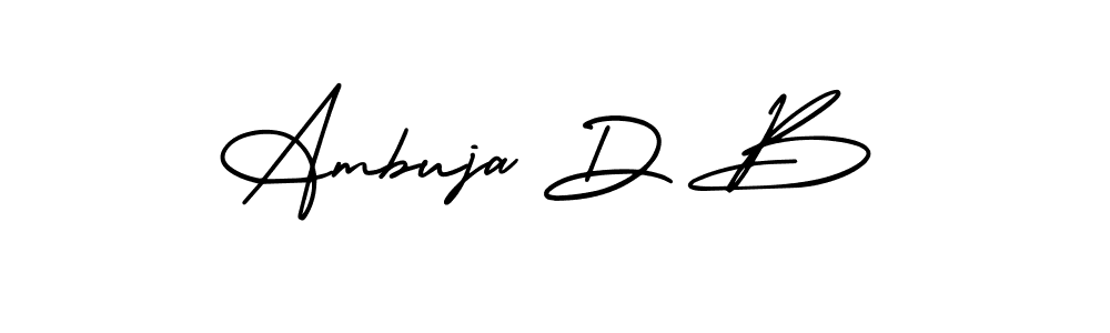 if you are searching for the best signature style for your name Ambuja D B. so please give up your signature search. here we have designed multiple signature styles  using AmerikaSignatureDemo-Regular. Ambuja D B signature style 3 images and pictures png