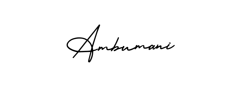 It looks lik you need a new signature style for name Ambumani. Design unique handwritten (AmerikaSignatureDemo-Regular) signature with our free signature maker in just a few clicks. Ambumani signature style 3 images and pictures png