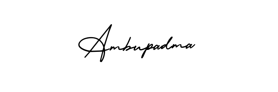 Use a signature maker to create a handwritten signature online. With this signature software, you can design (AmerikaSignatureDemo-Regular) your own signature for name Ambupadma. Ambupadma signature style 3 images and pictures png