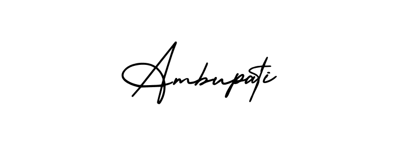 if you are searching for the best signature style for your name Ambupati. so please give up your signature search. here we have designed multiple signature styles  using AmerikaSignatureDemo-Regular. Ambupati signature style 3 images and pictures png