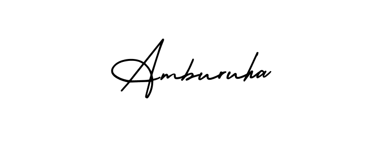 Create a beautiful signature design for name Amburuha. With this signature (AmerikaSignatureDemo-Regular) fonts, you can make a handwritten signature for free. Amburuha signature style 3 images and pictures png