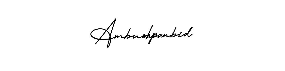 How to Draw Ambushpanbid signature style? AmerikaSignatureDemo-Regular is a latest design signature styles for name Ambushpanbid. Ambushpanbid signature style 3 images and pictures png