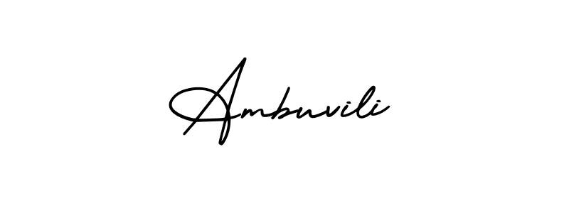 Also You can easily find your signature by using the search form. We will create Ambuvili name handwritten signature images for you free of cost using AmerikaSignatureDemo-Regular sign style. Ambuvili signature style 3 images and pictures png