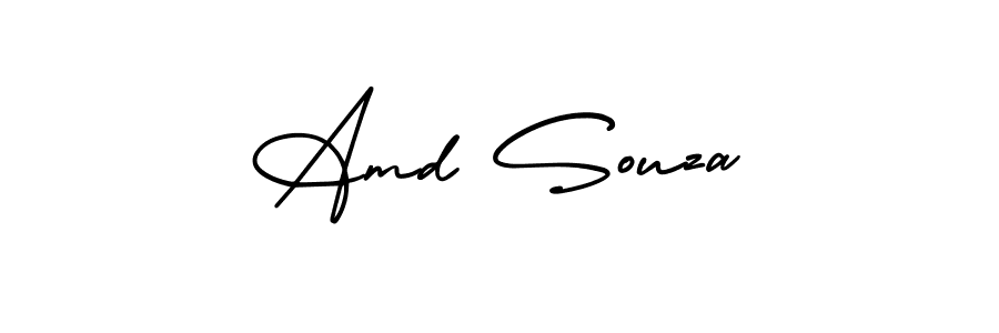 Make a beautiful signature design for name Amd Souza. With this signature (AmerikaSignatureDemo-Regular) style, you can create a handwritten signature for free. Amd Souza signature style 3 images and pictures png