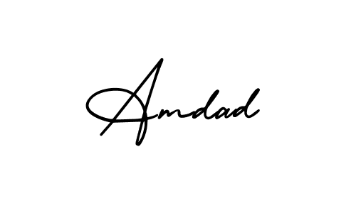 Also You can easily find your signature by using the search form. We will create Amdad name handwritten signature images for you free of cost using AmerikaSignatureDemo-Regular sign style. Amdad signature style 3 images and pictures png