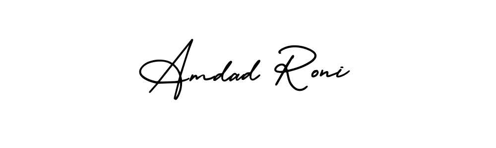 Also we have Amdad Roni name is the best signature style. Create professional handwritten signature collection using AmerikaSignatureDemo-Regular autograph style. Amdad Roni signature style 3 images and pictures png