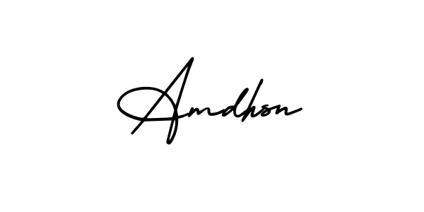 How to make Amdhsn name signature. Use AmerikaSignatureDemo-Regular style for creating short signs online. This is the latest handwritten sign. Amdhsn signature style 3 images and pictures png