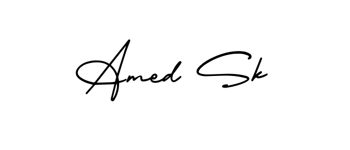 Make a beautiful signature design for name Amed Sk. Use this online signature maker to create a handwritten signature for free. Amed Sk signature style 3 images and pictures png