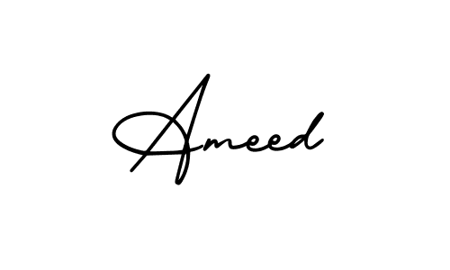 Use a signature maker to create a handwritten signature online. With this signature software, you can design (AmerikaSignatureDemo-Regular) your own signature for name Ameed. Ameed signature style 3 images and pictures png