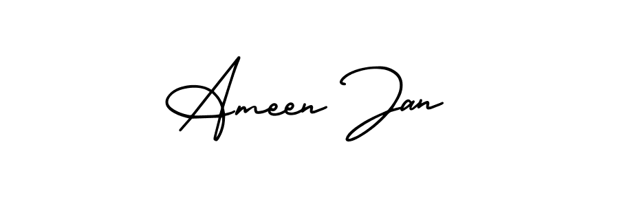 Here are the top 10 professional signature styles for the name Ameen Jan. These are the best autograph styles you can use for your name. Ameen Jan signature style 3 images and pictures png
