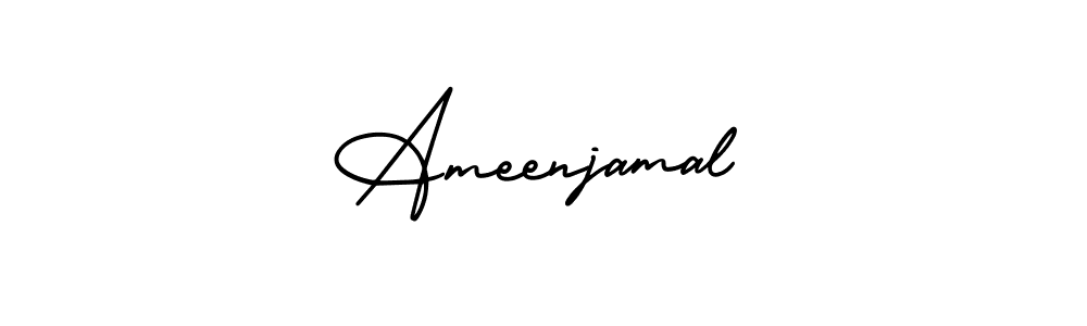 Make a beautiful signature design for name Ameenjamal. With this signature (AmerikaSignatureDemo-Regular) style, you can create a handwritten signature for free. Ameenjamal signature style 3 images and pictures png