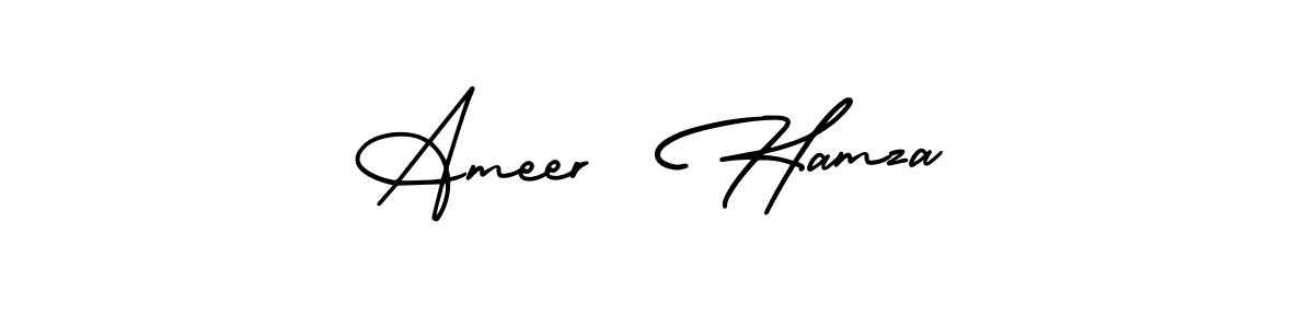 Make a short Ameer  Hamza signature style. Manage your documents anywhere anytime using AmerikaSignatureDemo-Regular. Create and add eSignatures, submit forms, share and send files easily. Ameer  Hamza signature style 3 images and pictures png