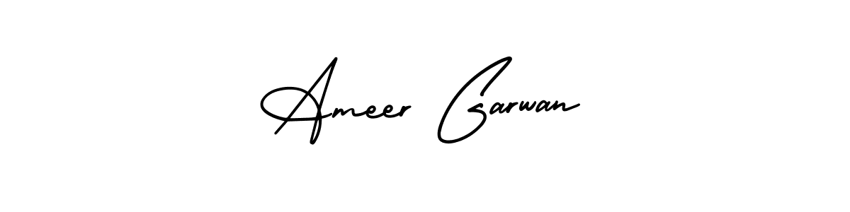 Use a signature maker to create a handwritten signature online. With this signature software, you can design (AmerikaSignatureDemo-Regular) your own signature for name Ameer Garwan. Ameer Garwan signature style 3 images and pictures png