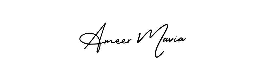 Make a beautiful signature design for name Ameer Mavia. With this signature (AmerikaSignatureDemo-Regular) style, you can create a handwritten signature for free. Ameer Mavia signature style 3 images and pictures png