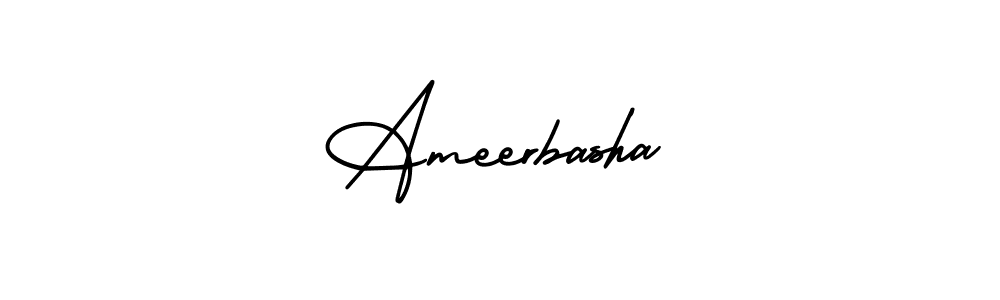 Also we have Ameerbasha name is the best signature style. Create professional handwritten signature collection using AmerikaSignatureDemo-Regular autograph style. Ameerbasha signature style 3 images and pictures png