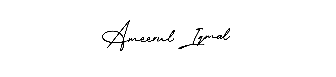 AmerikaSignatureDemo-Regular is a professional signature style that is perfect for those who want to add a touch of class to their signature. It is also a great choice for those who want to make their signature more unique. Get Ameerul Iqmal name to fancy signature for free. Ameerul Iqmal signature style 3 images and pictures png