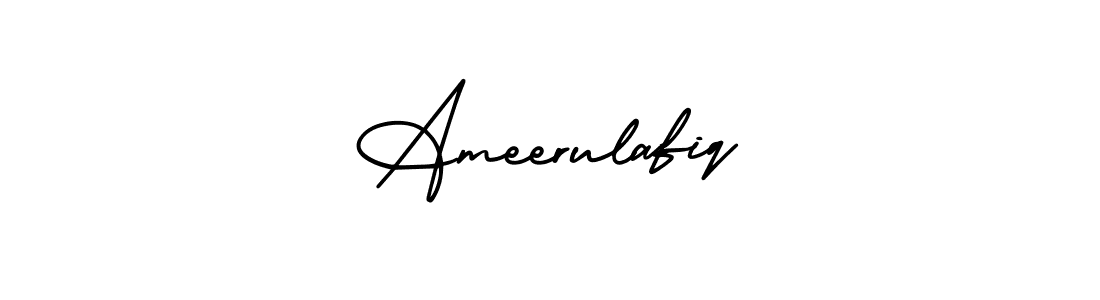 Make a beautiful signature design for name Ameerulafiq. With this signature (AmerikaSignatureDemo-Regular) style, you can create a handwritten signature for free. Ameerulafiq signature style 3 images and pictures png