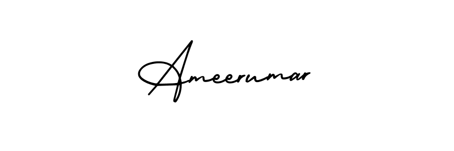 The best way (AmerikaSignatureDemo-Regular) to make a short signature is to pick only two or three words in your name. The name Ameerumar include a total of six letters. For converting this name. Ameerumar signature style 3 images and pictures png