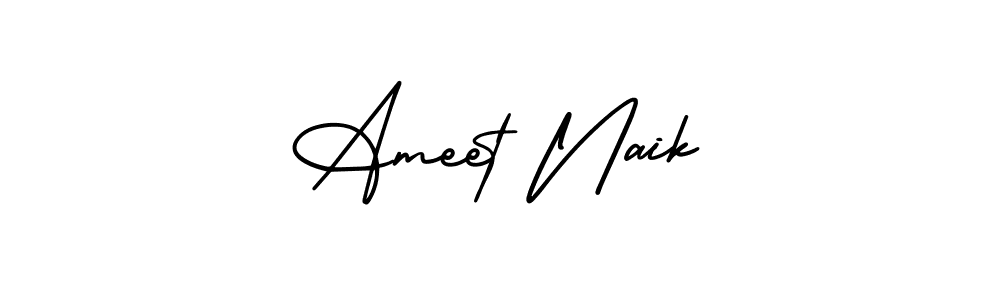 Make a beautiful signature design for name Ameet Naik. With this signature (AmerikaSignatureDemo-Regular) style, you can create a handwritten signature for free. Ameet Naik signature style 3 images and pictures png