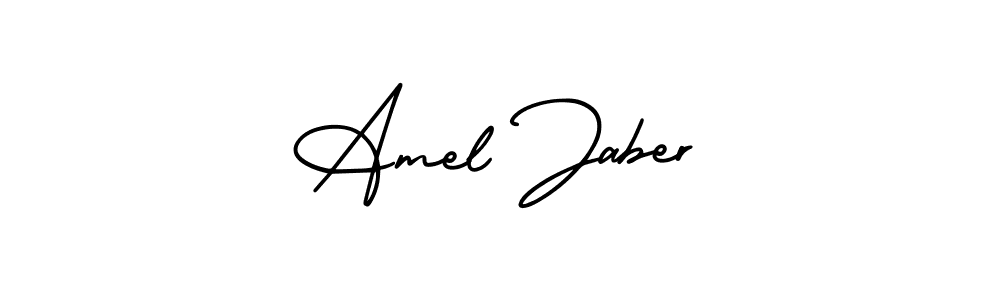 It looks lik you need a new signature style for name Amel Jaber. Design unique handwritten (AmerikaSignatureDemo-Regular) signature with our free signature maker in just a few clicks. Amel Jaber signature style 3 images and pictures png