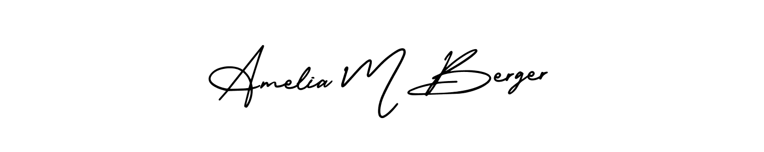 How to Draw Amelia M Berger signature style? AmerikaSignatureDemo-Regular is a latest design signature styles for name Amelia M Berger. Amelia M Berger signature style 3 images and pictures png