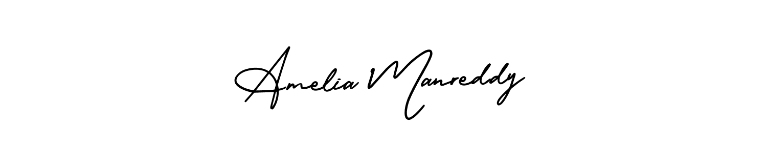 Design your own signature with our free online signature maker. With this signature software, you can create a handwritten (AmerikaSignatureDemo-Regular) signature for name Amelia Manreddy. Amelia Manreddy signature style 3 images and pictures png