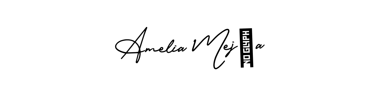 This is the best signature style for the Amelia Mejía name. Also you like these signature font (AmerikaSignatureDemo-Regular). Mix name signature. Amelia Mejía signature style 3 images and pictures png