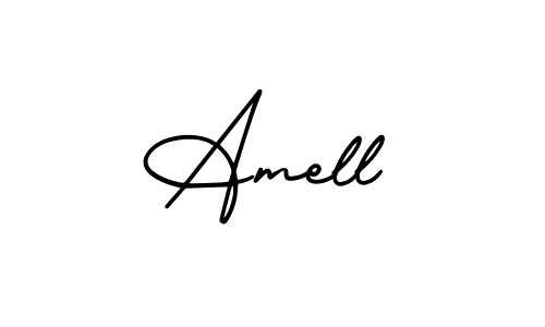 Create a beautiful signature design for name Amell. With this signature (AmerikaSignatureDemo-Regular) fonts, you can make a handwritten signature for free. Amell signature style 3 images and pictures png