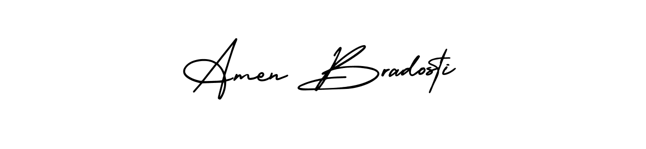 Make a beautiful signature design for name Amen Bradosti. Use this online signature maker to create a handwritten signature for free. Amen Bradosti signature style 3 images and pictures png