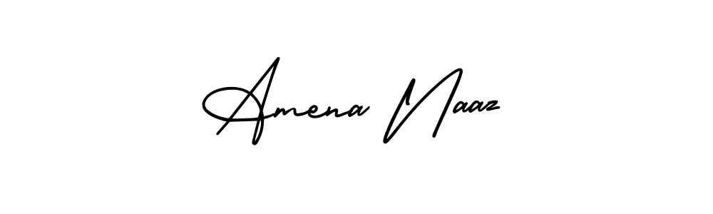 Create a beautiful signature design for name Amena Naaz. With this signature (AmerikaSignatureDemo-Regular) fonts, you can make a handwritten signature for free. Amena Naaz signature style 3 images and pictures png