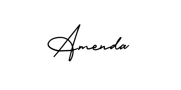 How to make Amenda signature? AmerikaSignatureDemo-Regular is a professional autograph style. Create handwritten signature for Amenda name. Amenda signature style 3 images and pictures png