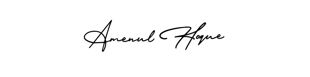 Also You can easily find your signature by using the search form. We will create Amenul Hoque name handwritten signature images for you free of cost using AmerikaSignatureDemo-Regular sign style. Amenul Hoque signature style 3 images and pictures png