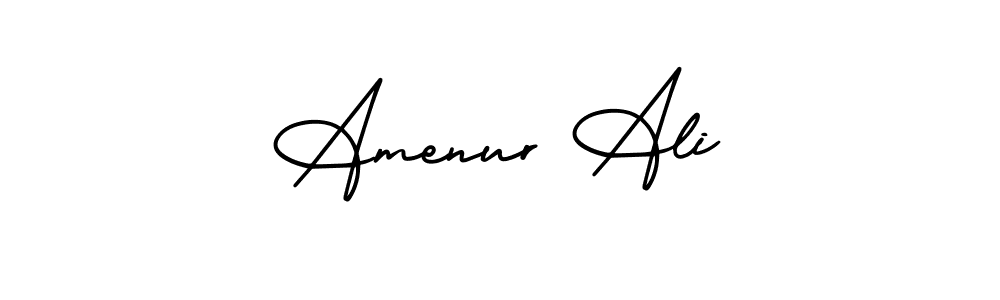 You should practise on your own different ways (AmerikaSignatureDemo-Regular) to write your name (Amenur Ali) in signature. don't let someone else do it for you. Amenur Ali signature style 3 images and pictures png