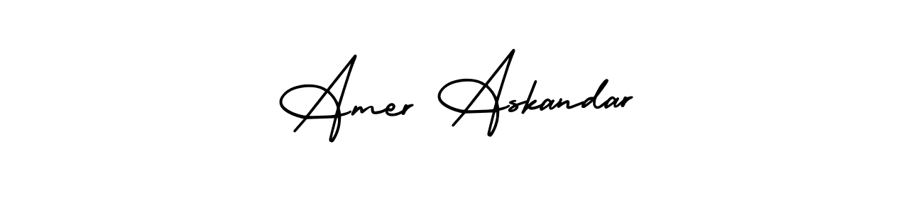 Make a short Amer Askandar signature style. Manage your documents anywhere anytime using AmerikaSignatureDemo-Regular. Create and add eSignatures, submit forms, share and send files easily. Amer Askandar signature style 3 images and pictures png