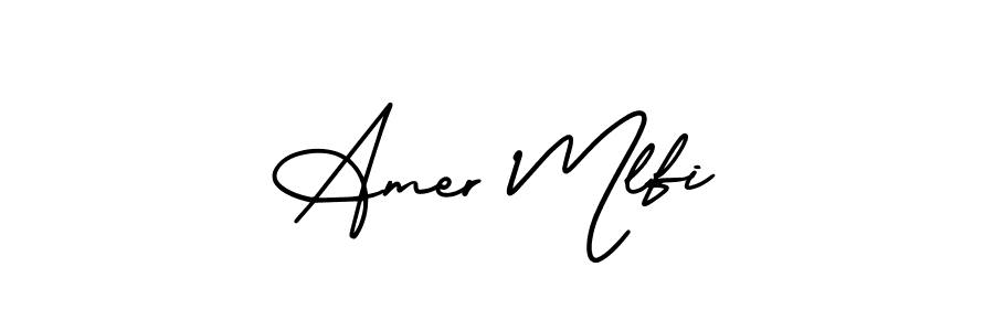 How to Draw Amer Mlfi signature style? AmerikaSignatureDemo-Regular is a latest design signature styles for name Amer Mlfi. Amer Mlfi signature style 3 images and pictures png