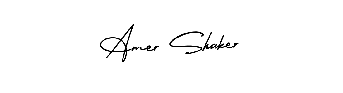 Make a beautiful signature design for name Amer Shaker. Use this online signature maker to create a handwritten signature for free. Amer Shaker signature style 3 images and pictures png