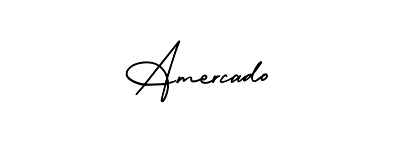 Make a beautiful signature design for name Amercado. With this signature (AmerikaSignatureDemo-Regular) style, you can create a handwritten signature for free. Amercado signature style 3 images and pictures png