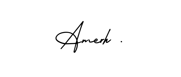 Also we have Amerh . name is the best signature style. Create professional handwritten signature collection using AmerikaSignatureDemo-Regular autograph style. Amerh . signature style 3 images and pictures png