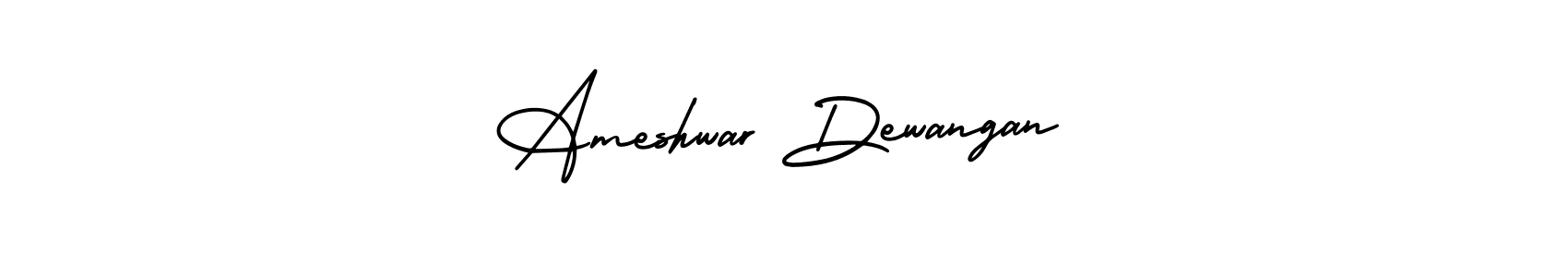Make a beautiful signature design for name Ameshwar Dewangan. With this signature (AmerikaSignatureDemo-Regular) style, you can create a handwritten signature for free. Ameshwar Dewangan signature style 3 images and pictures png