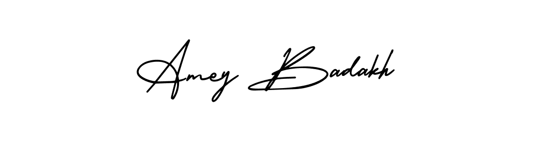 You can use this online signature creator to create a handwritten signature for the name Amey Badakh. This is the best online autograph maker. Amey Badakh signature style 3 images and pictures png